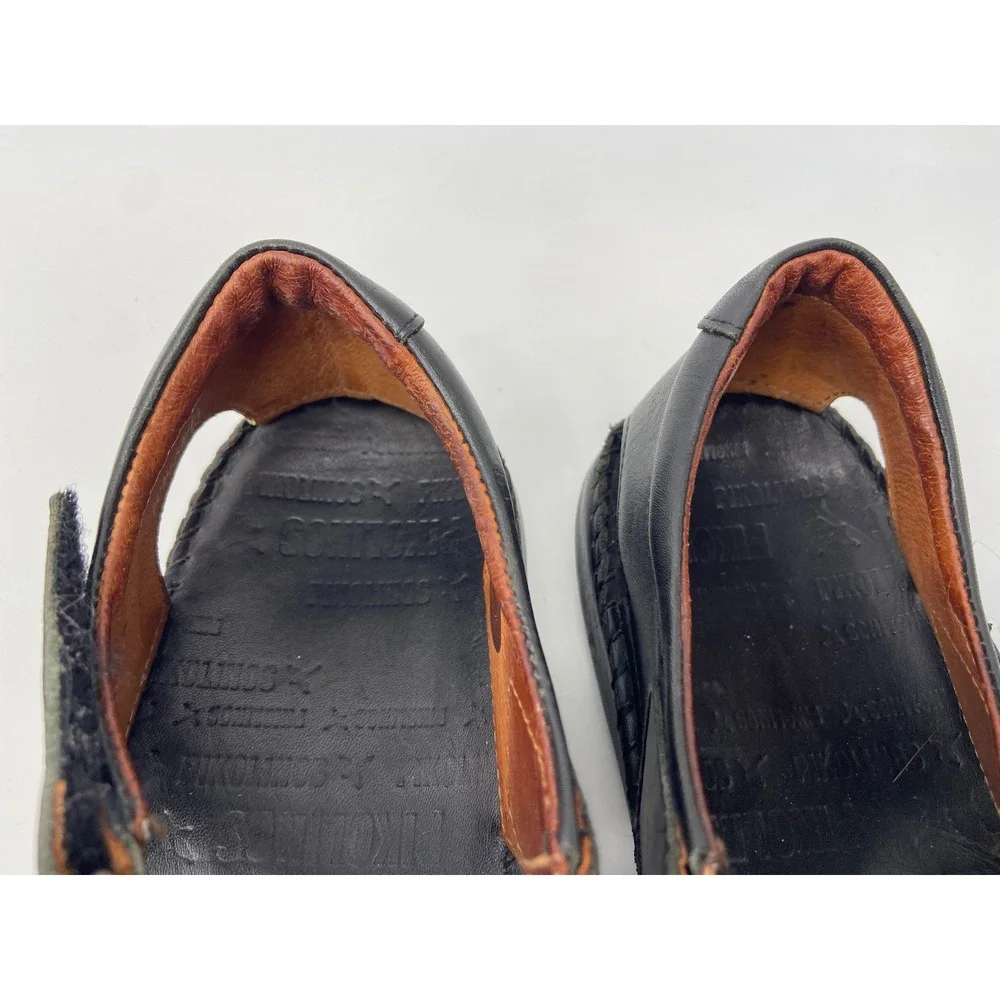 Pikolinos Fisherman Sandals Mens EU 45 US 11.5 Black Tarifa Casual Leather Spain